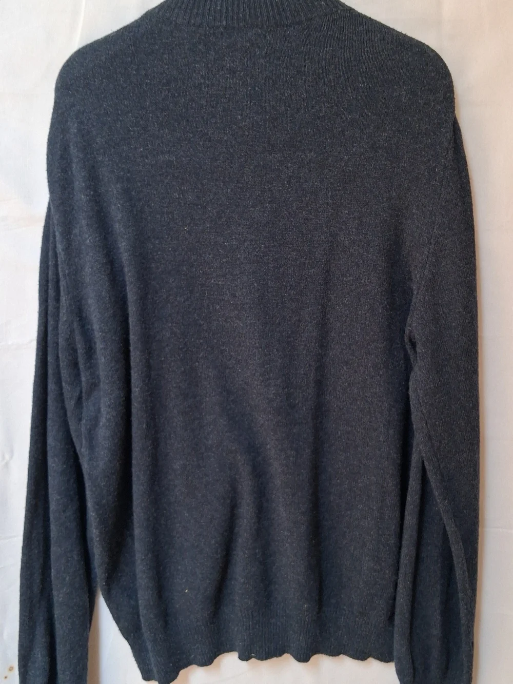 Gap Mens Argyle Full Zip Sweater Charcoal Grey Mock Neck XL